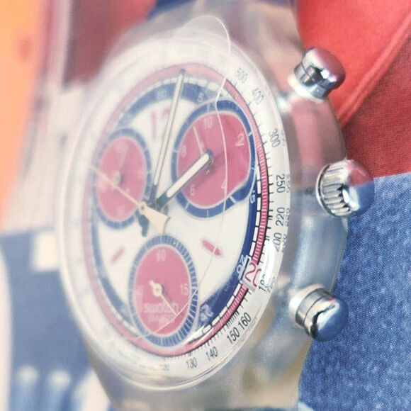 Swatch SEA PORT SCK402 1995 Chronograph watch with date indicator New old stock - Picture 4 of 7